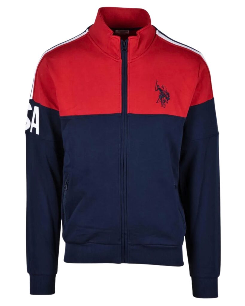 Felpa Full Zip U.S. Polo Assn. tricolore