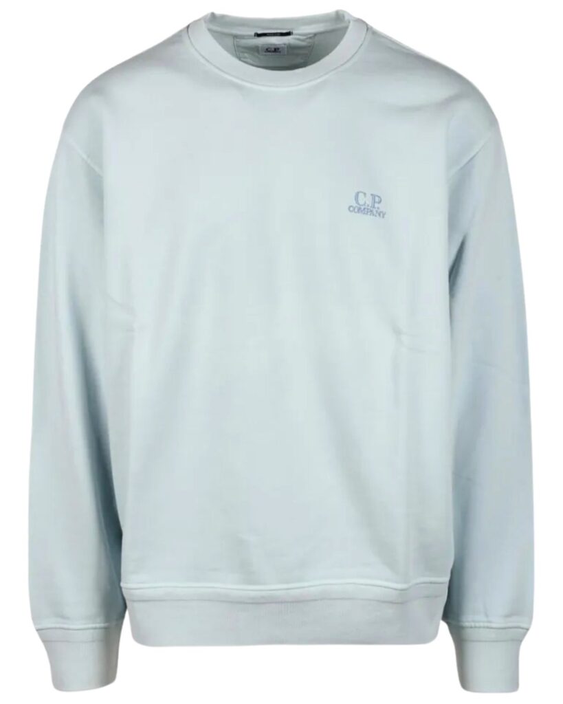 Felpa Celeste C.P. Company Girocollo