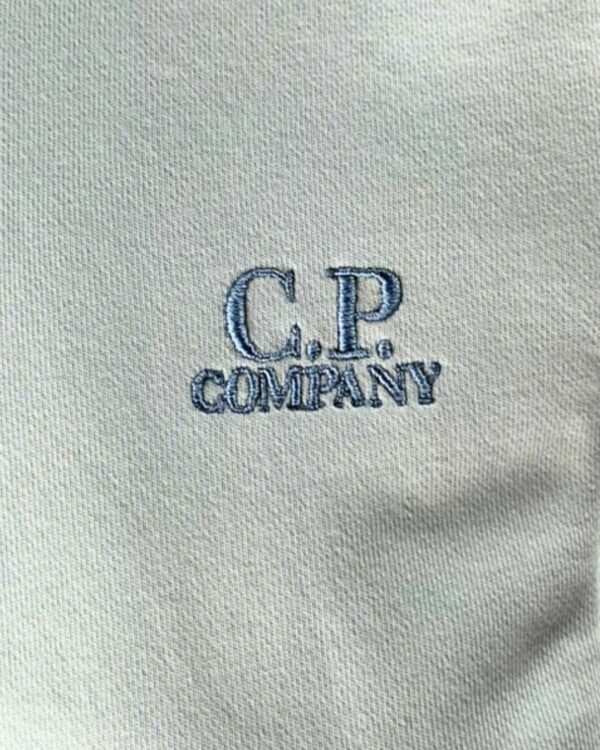 Felpa Celeste C.P. Company Girocollo logo