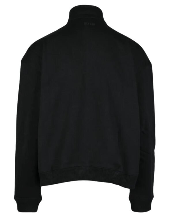 Felpa MSGM Nera con Zip retro
