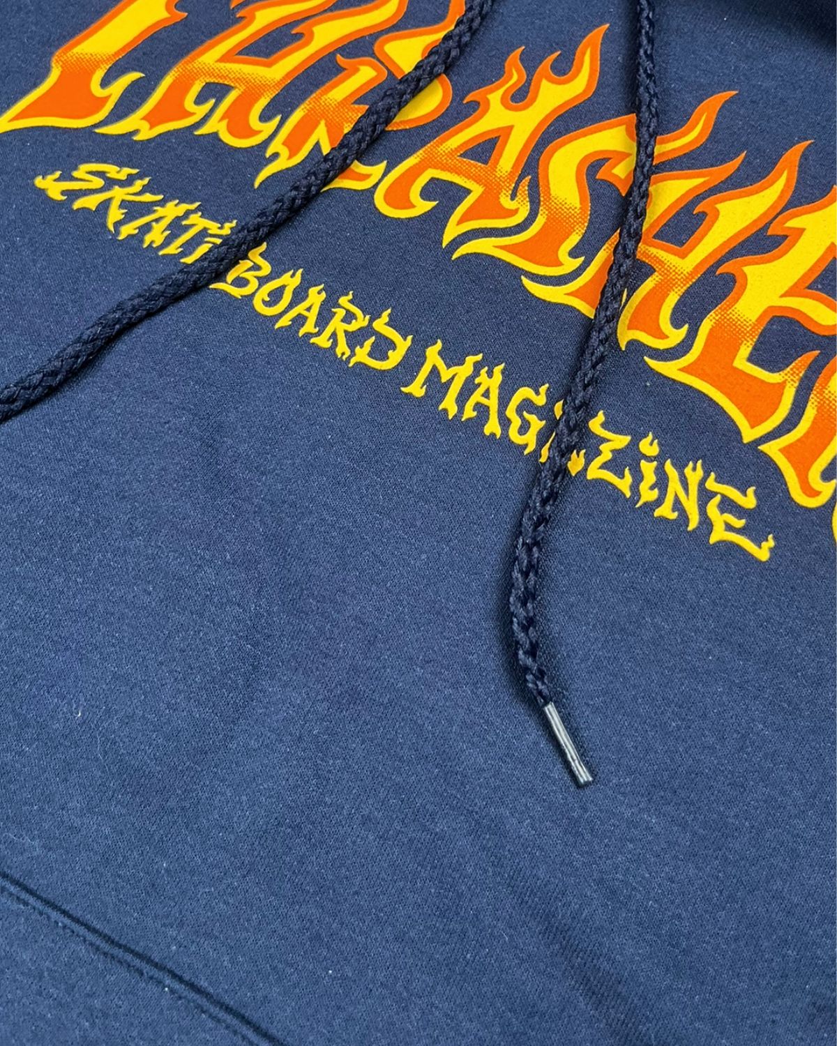 Felpa Thrasher Hoodie Fire Blu Logo