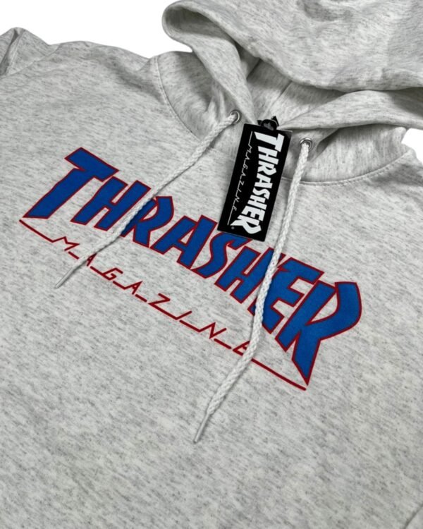 Felpa Thrasher Hoodie Hash Grey Logpo