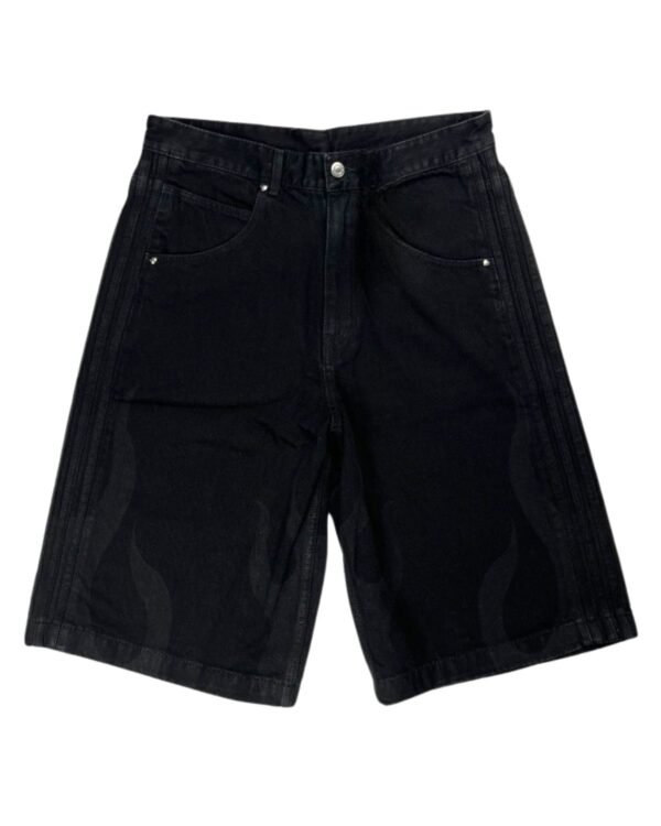 Jeans Corti Adidas Fiamme Neri