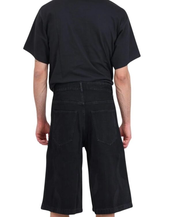 Jeans Corti Adidas Fiamme Neri modello retro