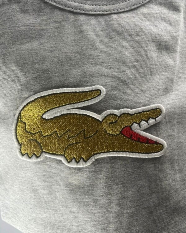 T-shirt Grigia Lacoste X Comme Des Garçons logo