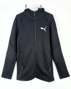 Felpa Puma Nera con Cappuccio